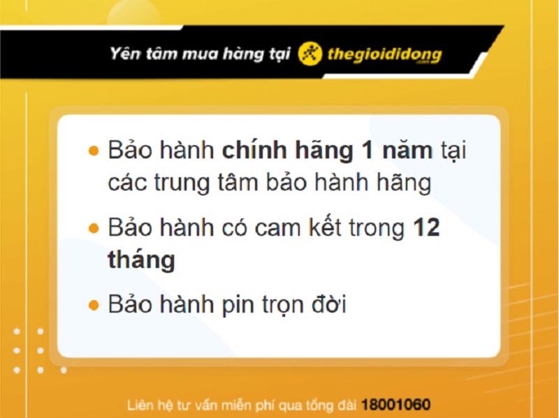 Chính sách bảo hành đồng hồ tại TGDĐ